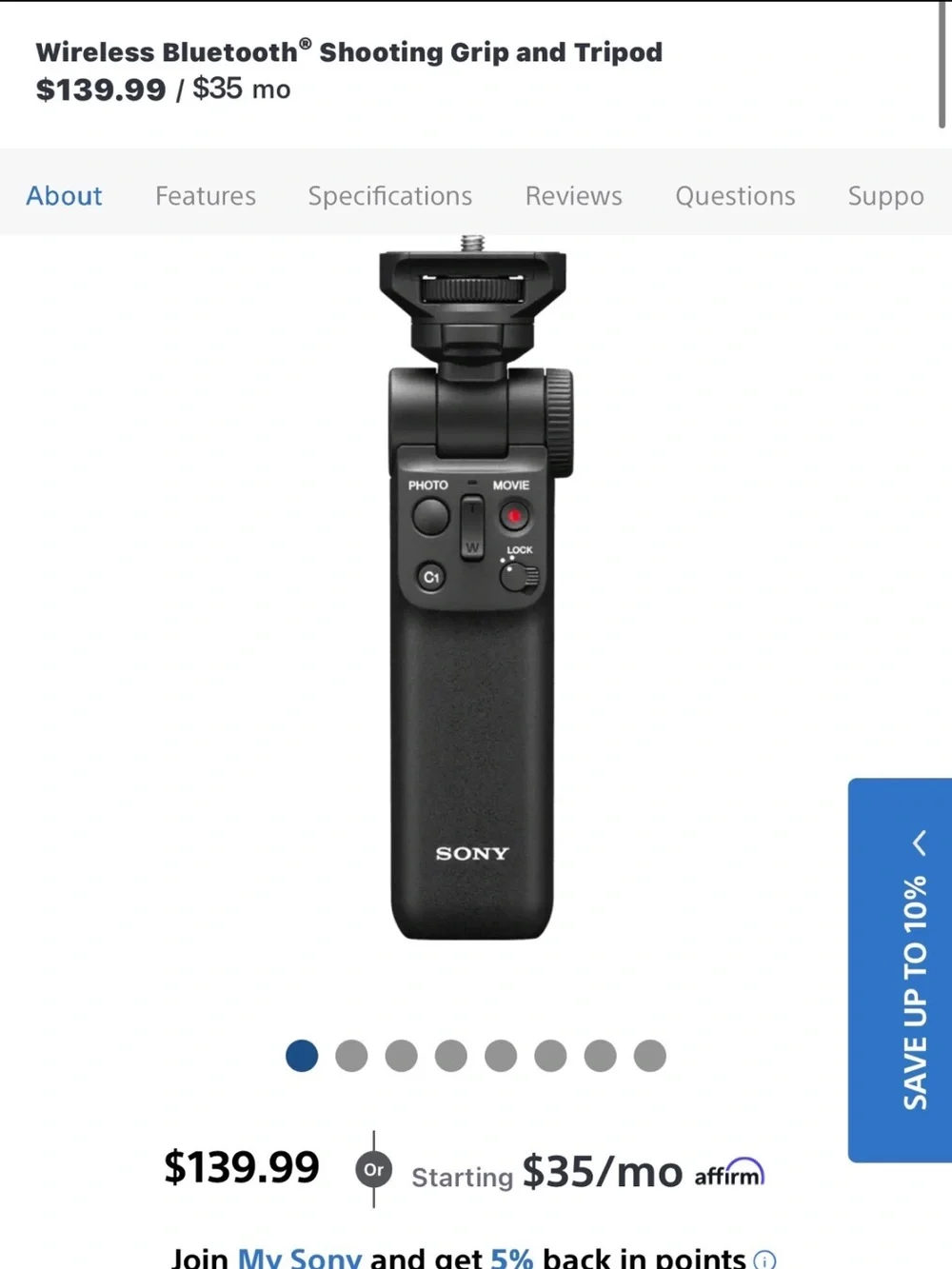 Sony ZV-1 Vlogging Camera Bundle | Grip | 3 Batteries | Charger| case | sd card